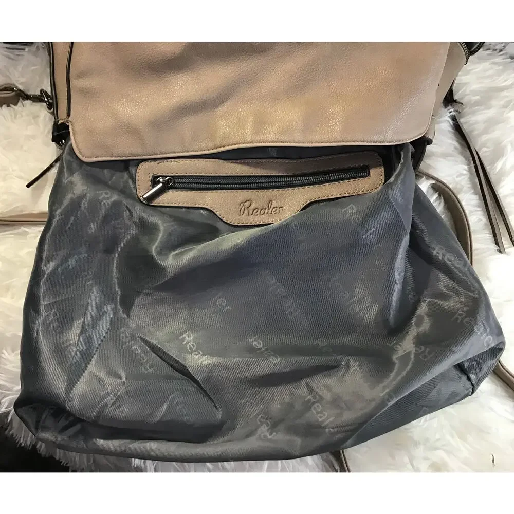 Realer Fawn Hobo Bucket Bag
